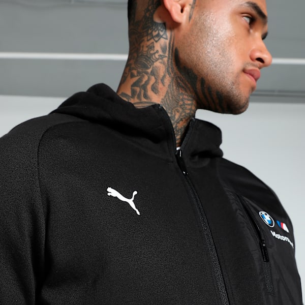 BMW M Motorsport Men's Hooded Sweat Jacket, PUMA Black, extralarge-IND