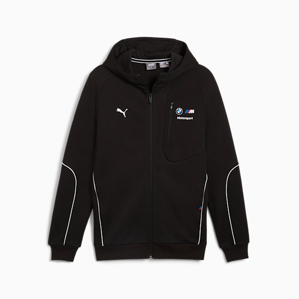 BMW M Motorsport Men's Hooded Sweat Jacket, PUMA Black, extralarge