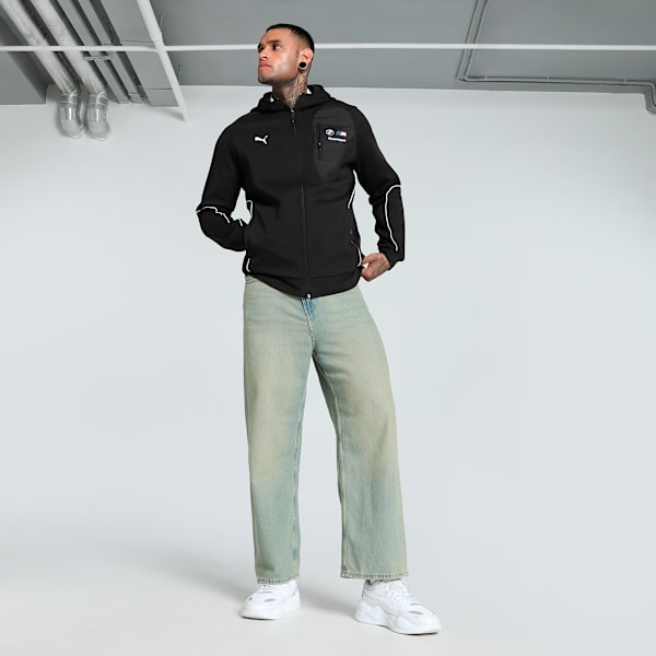 BMW M Motorsport Men's Hooded Sweat Jacket, PUMA Black, extralarge-IND