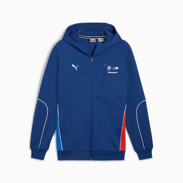 BMW M Motorsport Men's Hooded Sweat Jacket, Pro Blue-M Color, extralarge