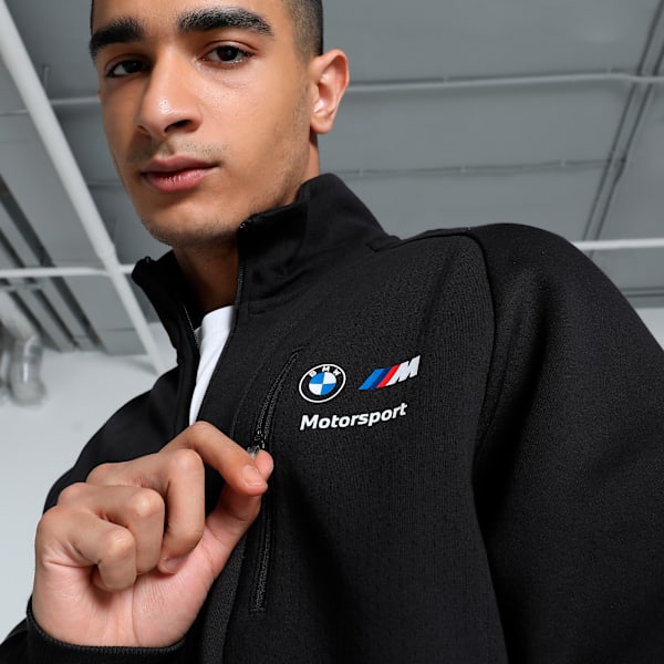 BMW M Motorsport Sweat Men's Jacket, PUMA Black, extralarge-IND