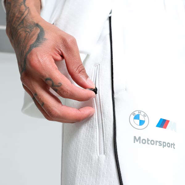 BMW M Motorsport Men's Slim Fit Sweat Pants, PUMA White, extralarge-IND