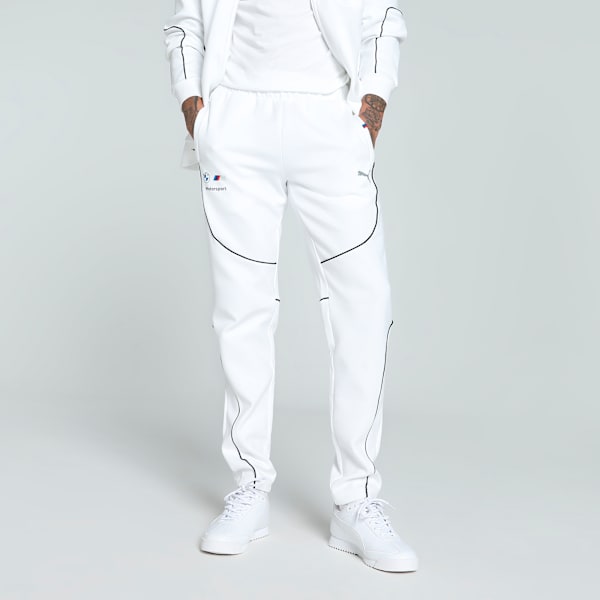 BMW M Motorsport Men's Slim Fit Sweat Pants, PUMA White, extralarge-IND