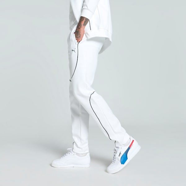 BMW M Motorsport Men's Slim Fit Sweat Pants, PUMA White, extralarge-IND