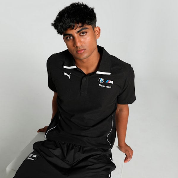 BMW M Motorsport Men's Polo, PUMA Black, extralarge-IND