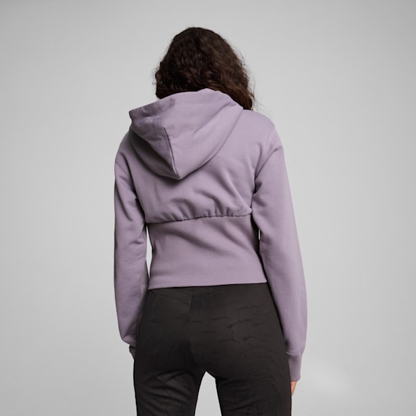 Sudadera corto con gorra DARE TO para mujer, Pale Plum, extralarge
