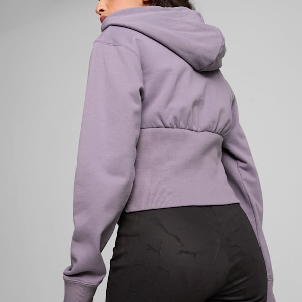 Sudadera corto con gorra DARE TO para mujer, Pale Plum, extralarge