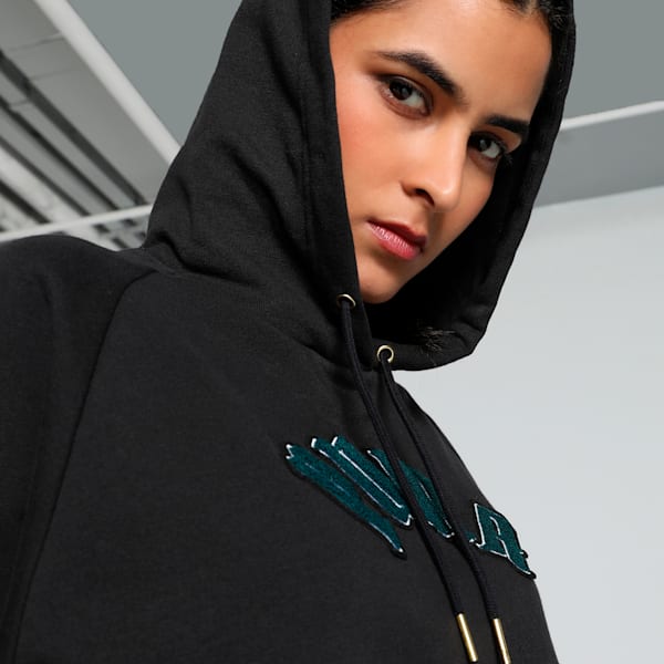 CLASSICS PLAY LOUD Women's Relaxed Fit Hoodie, PUMA Black, extralarge-IND