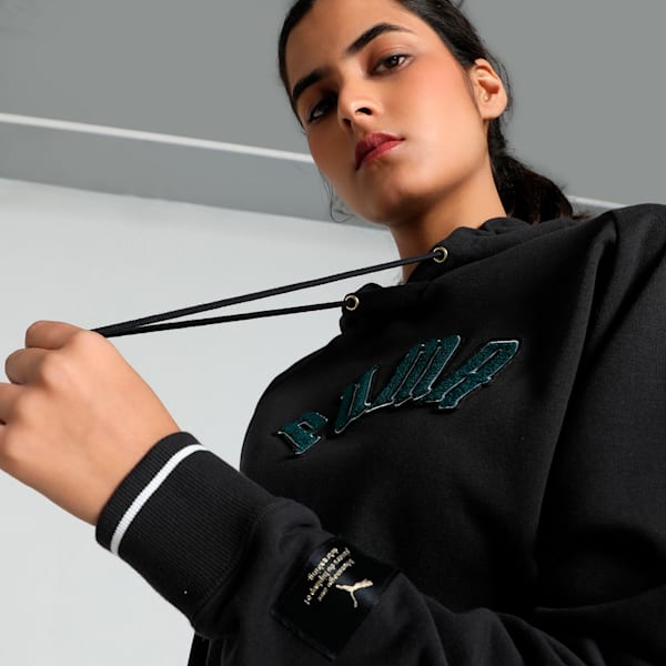 CLASSICS PLAY LOUD Women's Relaxed Fit Hoodie, PUMA Black, extralarge-IND