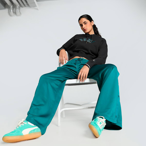 CLASSICS PLAY LOUD Women's Relaxed Fit Hoodie, PUMA Black, extralarge-IND