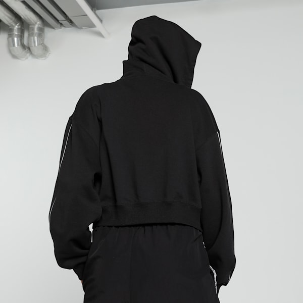 BMW M Motorsport Women's Relaxed Fit Sweat Jacket, PUMA Black, extralarge-IND