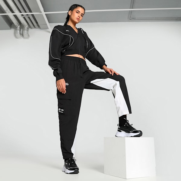 BMW M Motorsport Women's Relaxed Fit Sweat Jacket, PUMA Black, extralarge-IND