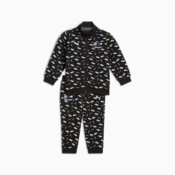 BMW M Motorsport 2-Piece Toddlers' All-Over Print Jogger Set, PUMA Black, extralarge