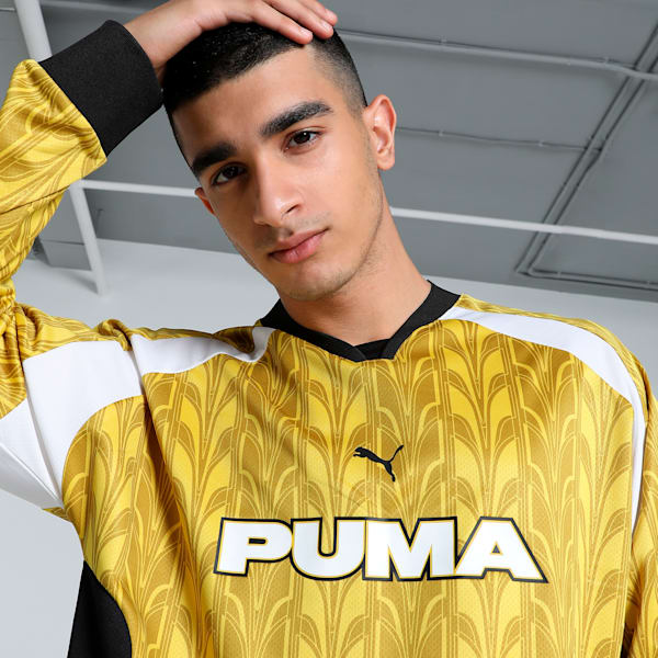 Football Nostalgia Relaxed Fit Long Sleeve Jersey, Fresh Pear-AOP, extralarge-IND