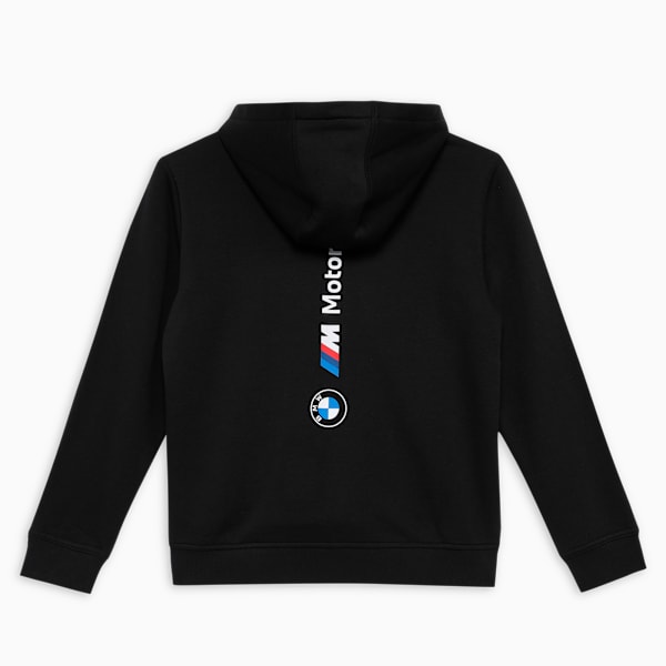 BMW M Motorsport Fleece Youth Relaxed Fit Hoodie, PUMA Black, extralarge-IND