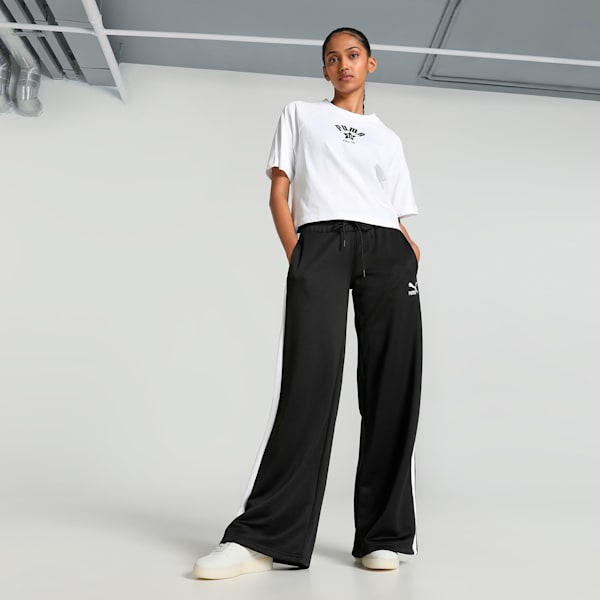 T7 Women's Relaxed Fit Low Rise Track Pants, PUMA Black, extralarge-IND