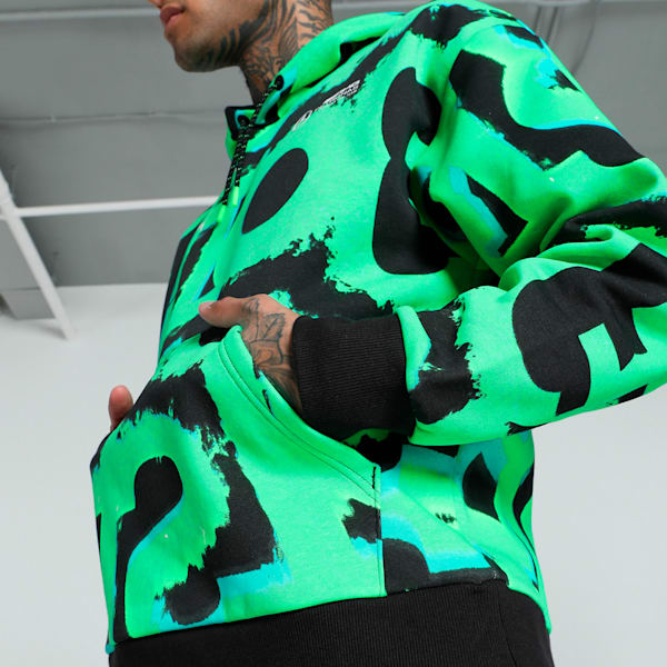 Mercedes-AMG Petronas F1® Neon Energy Printed Men's Relaxed Fit Motorsport Hoodie, PUMA Black, extralarge-IND