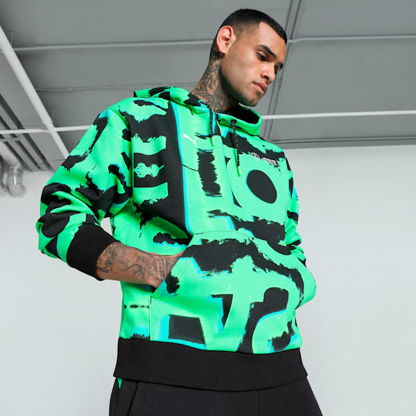 Mercedes AMG Petronas F1 Neon Energy Printed Men s Relaxed Fit Motorsport Hoodie PUMA