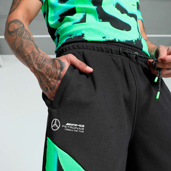 Mercedes-AMG Petronas F1® Neon Energy Men's Relaxed Fit Motorsport Sweatpants, PUMA Black, extralarge-IND