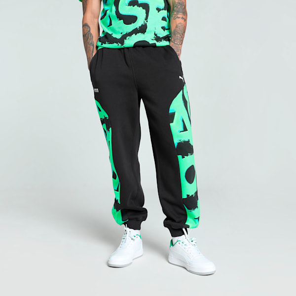 Mercedes-AMG Petronas F1® Neon Energy Men's Relaxed Fit Motorsport Sweatpants, PUMA Black, extralarge-IND