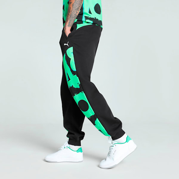 Mercedes-AMG Petronas F1® Neon Energy Men's Relaxed Fit Motorsport Sweatpants, PUMA Black, extralarge-IND
