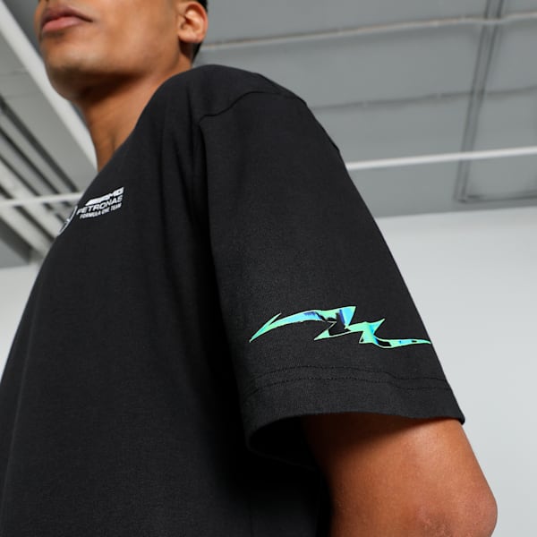 Mercedes-AMG Petronas F1® Neon Energy Men's Relaxed Fit Motorsport Tee, PUMA Black, extralarge-IND