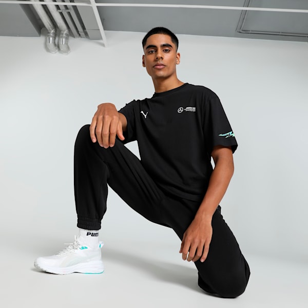 Mercedes-AMG Petronas F1® Neon Energy Men's Relaxed Fit Motorsport Tee, PUMA Black, extralarge-IND