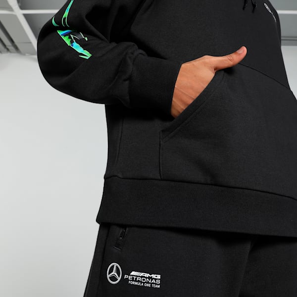 Mercedes-AMG Petronas F1® Neon Energy Men's Relaxed Fit Motorsport Hoodie, PUMA Black, extralarge-IND