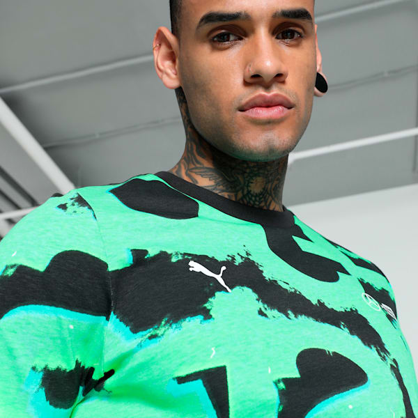 Mercedes-AMG Petronas F1® Neon Energy All-Over Print Men's Motorsport Tee, PUMA Black, extralarge-IND