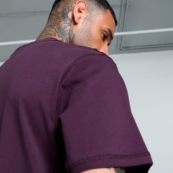 Pivot Men's Relaxed Fit Basketball Tee, Midnight Plum, extralarge-IND