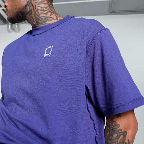 Pivot Men's Relaxed Fit Basketball Tee, Lapis Lazuli, extralarge-IND