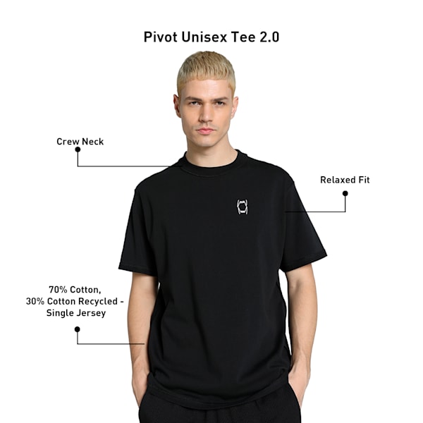 Pivot Men's Relaxed Fit Basketball Tee, PUMA Black, extralarge-IND