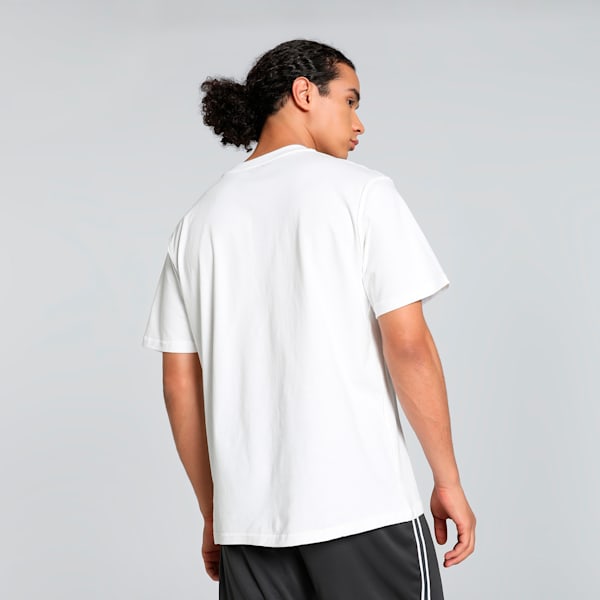 Pivot Men's Relaxed Fit Basketball Tee, PUMA White, extralarge-IND