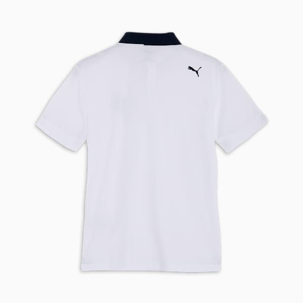 メンズ ゴルフ ストレッチ カノコ Pロゴ クレリック 半袖 ポロシャツ, White Glow, extralarge-JPN