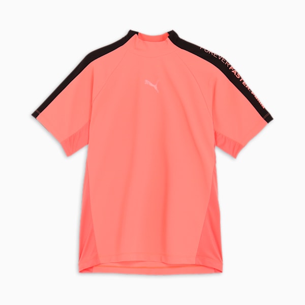 メンズ ゴルフ PF ストレッチライン テックカット モックネック 半袖 シャツ, Melon Punch, extralarge-JPN