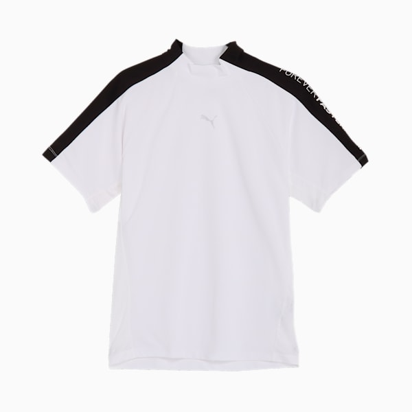 メンズ ゴルフ PF ストレッチライン テックカット モックネック 半袖 シャツ, White Glow, extralarge-JPN