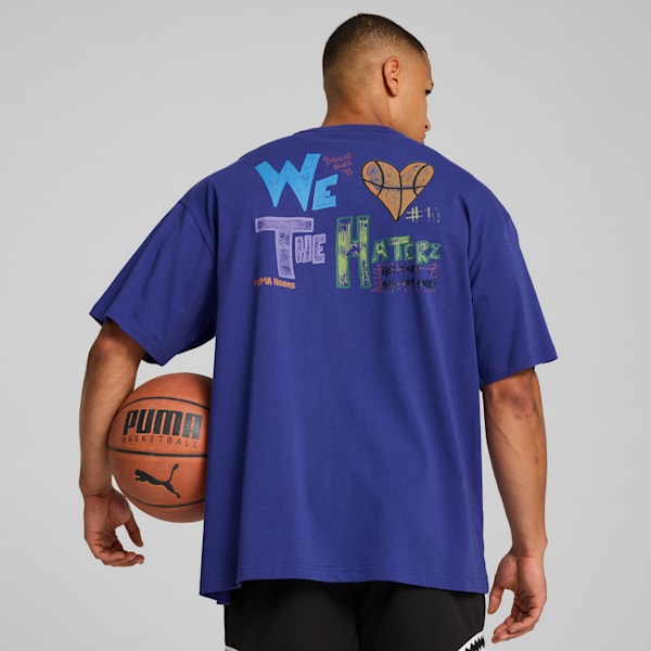 Getting Crafty Basketball Tee IV, Lapis Lazuli, extralarge