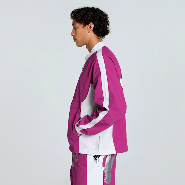 PUMA x MÁS TIEMPO Men's Relaxed Fit Track Top, Magenta Gleam, extralarge-IND