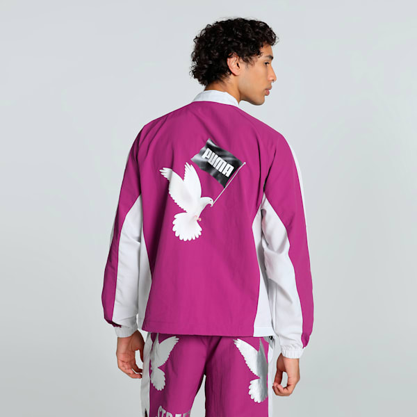PUMA x MÁS TIEMPO Men's Relaxed Fit Track Top, Magenta Gleam, extralarge-IND