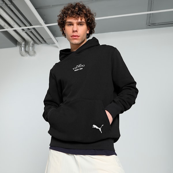 PUMA x MÁS TIEMPO Men's Hoodie, PUMA Black, extralarge-IND