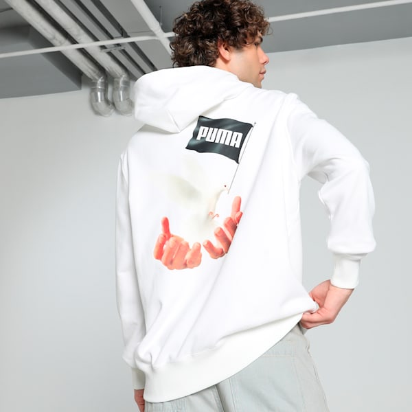 PUMA x MÁS TIEMPO Men's Hoodie, PUMA White, extralarge-IND