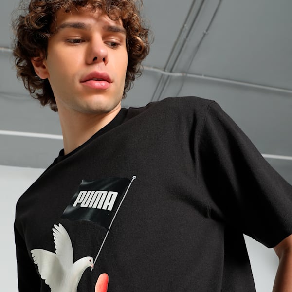 PUMA x MÁS TIEMPO Men's Relaxed Fit Tee, PUMA Black, extralarge-IND