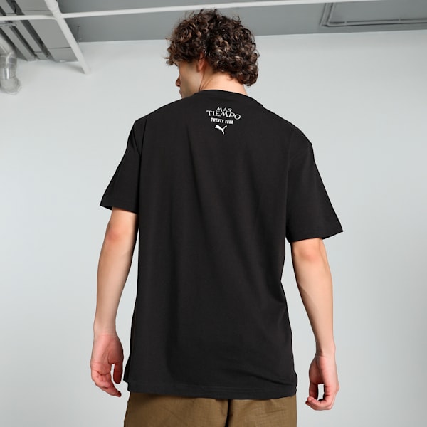 PUMA x MÁS TIEMPO Men's Relaxed Fit Tee, PUMA Black, extralarge-IND