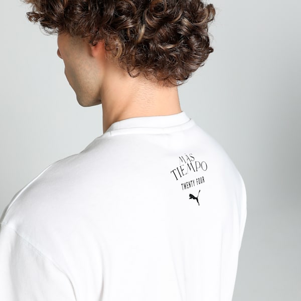 PUMA x MÁS TIEMPO Men's Relaxed Fit Tee, PUMA White, extralarge-IND
