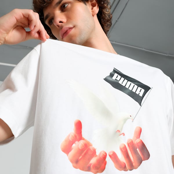 PUMA x MÁS TIEMPO Men's Relaxed Fit Tee, PUMA White, extralarge-IND