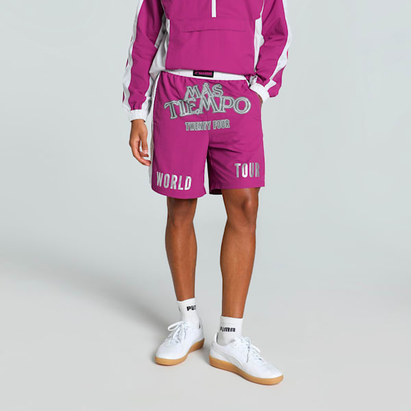 PUMA x MÁS TIEMPO Men's Relaxed Fit Shorts, Magenta Gleam, extralarge-IND
