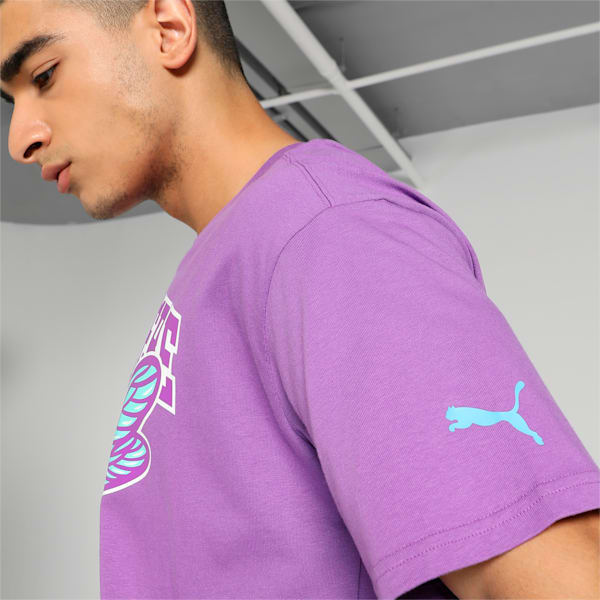 メンズ バスケットボール MELO シャーロット 半袖 Tシャツ, Purple Glimmer, extralarge-IND