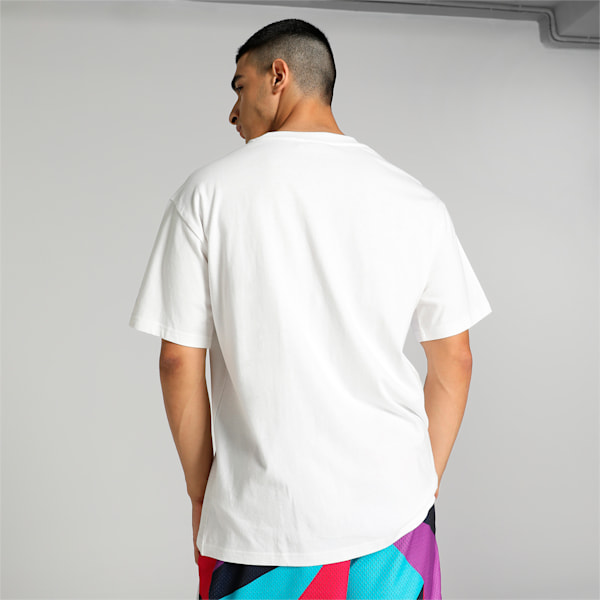 メンズ バスケットボール MELO シャーロット 半袖 Tシャツ, PUMA White, extralarge-IND