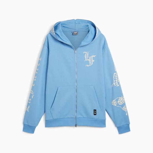 Veste de survêtement molletonnée avec fermeture éclair PUMA x LAMELO BALL LAFRANCÉ Mosaic Homme, Team Light Blue, extralarge