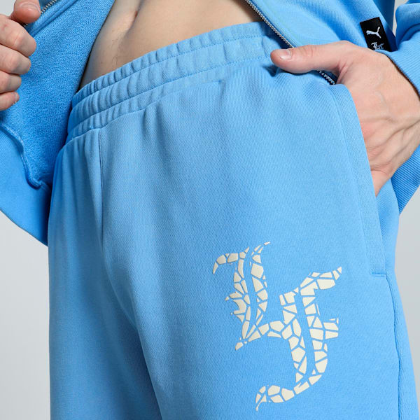 PUMA HOOPS x LAFRANCÉ Mosaic Men's Basketball Sweatpants, Team Light Blue, extralarge-IND